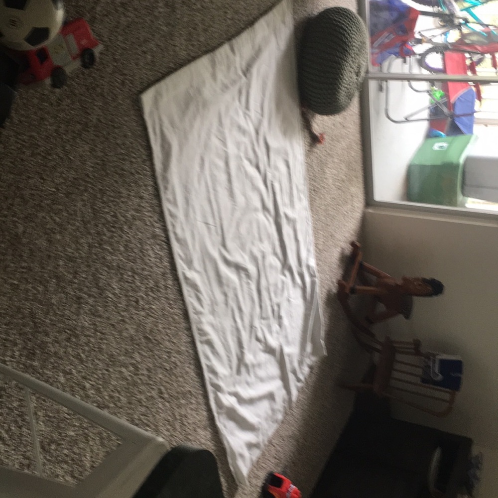 White blackout curtain